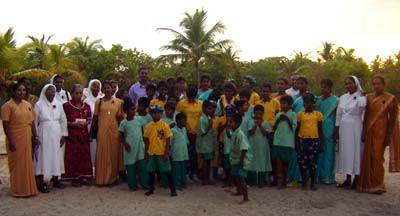 Staff and pupils at Ozanam Home, Batticaloa
